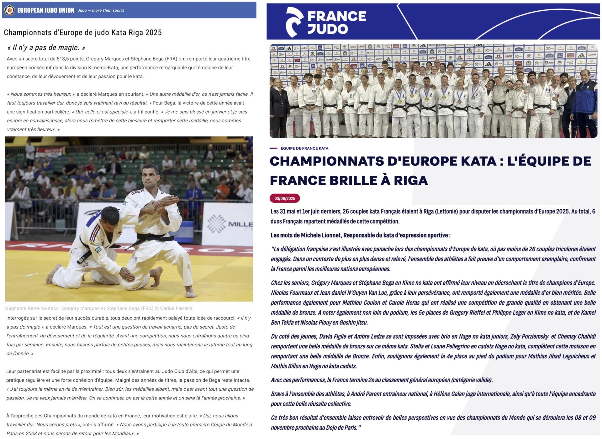 Articles UEJ et France Judo